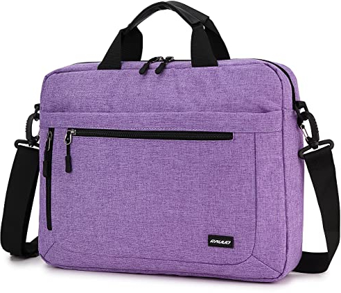 RAVUO Laptop Bag Case for Women, 17 Inch Computer Sleeve Messenger Bag with Shoulder Strap Water Resistant Business Briefcase with Tablet Pocket for Lady Travel School Lawyer Purple