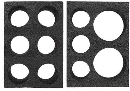 Housoutil Tassenhalter Schaumstoff Gläserhalter Becherhalter für Wohnmobile Camping Auto Schiffe Wohnwagen 2 Stücke 5 Löcher 6 Löcher Schwarz Halterung für Gläser Keramikbecher Getränke