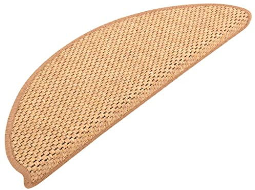 homiuse Treppenmatten Selbstklebend Sisal-Optik 15 STK. 65x25 cm Orange Treppenstufen Matten Modern Stufenteppich Stufenmatten Innen Treppenstufen Antirutsch Treppenstufen Schutz Komfortabel & Warm