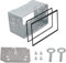Voarge Marco para Auto Radio de Coche Universal, 2 DIN Jaula de Radio de Coche Marcos, 1 Marco de Hierro, 2 Placas de Montaje,2 Mazos de Cables, 4 Tornillos para Vehículos Universal