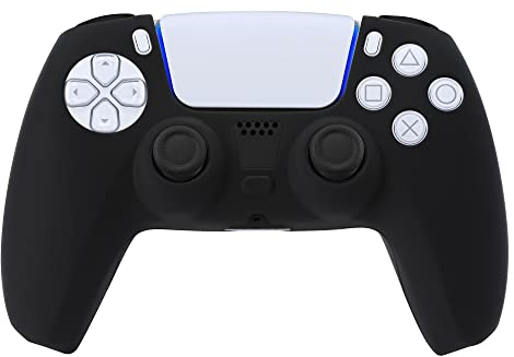 kwmobile Silikon Controller Sleeve kompatibel mit PS5 Schutzhülle - Silikon Case für Spiele-Controller zum Schutz - Schwarz
