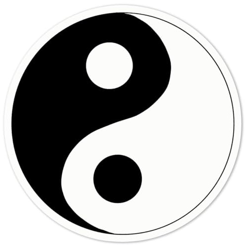 Azeeda Mittel 100mm 'Yin-Yang' Permanente Aufkleber (DW00086345)