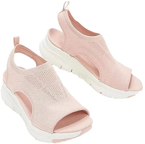 Virtcooy Sommer waschbare Slingback orthopädische Rutsche Sport Sandalen Damen orthopädische Sandalen Mesh atmungsaktive weiche Sohle Freizeitschuhe