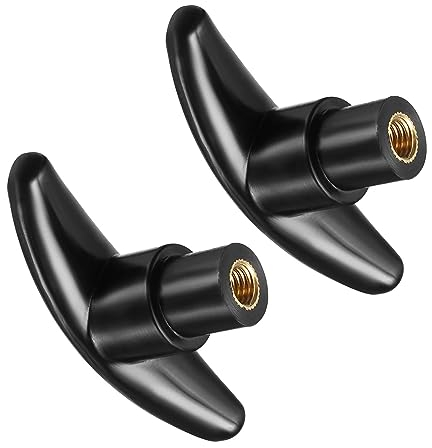 CoCud Perillas en Forma T M8 Rosca Hembra Plástico Abrazadera Manual Perillas en Forma T Manijas Negras - (Aplicaciones: para Maquinaria Torno Cajón) 2 Uds.
