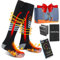 5000mAh Heated Socks for Men Women with APP Control, Electric Heating Socks for Winter Hunting Skiing Cycling, Battery Heated Socks Rechargeable Foot Warmer Winter Socks (Black)