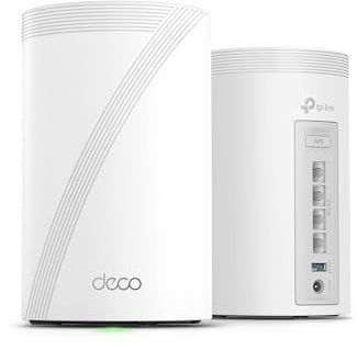 TP-Link Deco 7 Pro BE63 Tri-Band WiFi 7 BE10000 Whole Home Mesh System- 6-Stream 10 Gbps, 4x2.5G Ports Wired Backhaul, 4X Smart Internal Antennas, VPN, HomeShield, Free Expert Support (2-Pack)