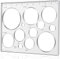 Monliful 10''*7.9'' inches 13 in 1 Router Template for Woodworking,Router Jig Template, Router Template Jig Kit, Circle Inlay Template Decorative Template,clarity