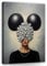 Leinwand Bilder Frau Gesicht Abstrakt Grau 120x80 cm - Modern Leinwandbild Groß XXL Wohnzimmer Schlafzimmer Wandbild Kunstdruck Wandbilder Canvas Desing Wand Bild auf Leinwand Aufhängefertig
