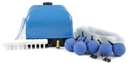 Pondlife Belüfter Komplett Set V-60 - Leistungsstark - Qualitativ - Luftverteiler - Belüftersteine - Schlauch inkl.