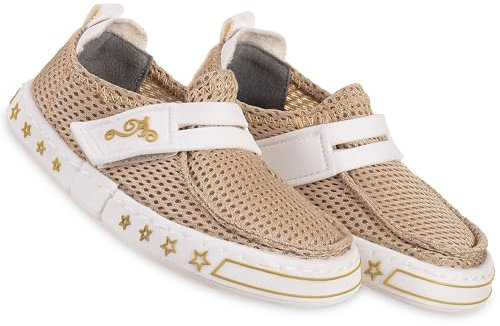 Magical Shoes Chaussures légères pieds nus pour enfants, chaussures de marche, pieds nus, minimales pour filles et garçons, antidérapantes, souples et souples 21-28 Alex, beige, 27 EU Larga