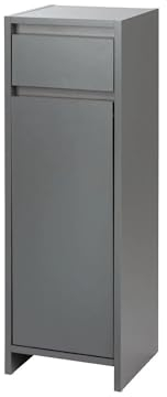 Generisch Livarno Oslo Bad Seitenschrank, Anthrazit mit Wechselbarer Blende, 32 x 99 x 30cm