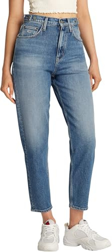 Tommy Jeans Damen Jeans Hose Mom Jean High Waist, Blau (Denim Medium), 32W/28L