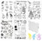 Stempel Weihnachten Set,5 Blätter Silikonstempel Weihnachten Deutsch mit Stempelblock Acryl,Frohe Weihnachten Stempel Winter Clear Stamps für DIY Scrapbooking Karten Geschenke Weihnachten