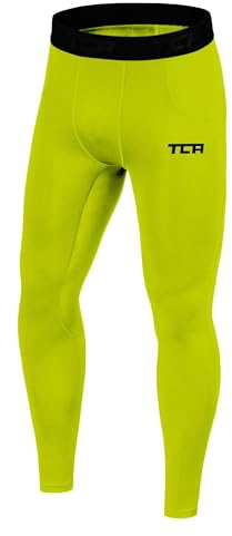 TCA Herren Leggings, Kompressionshose, Sporthose, Lang - Licht Grün, M