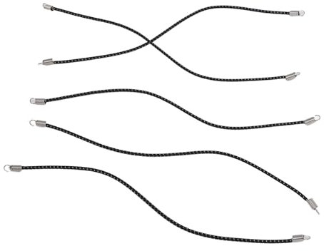 VGEBY Corda per Tetto Auto RC da 5 Pezzi, Corde Elastiche in Nylon per Portapacchi per Auto RC per Auto Telecomandate 1/8 1/10 (Black)