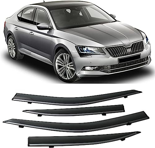 XSYing 4 Stück Windabweiser für Skoda Superb 2016-2021, vordere und hintere Windabweiser Sonnenblenden Regenabweiser