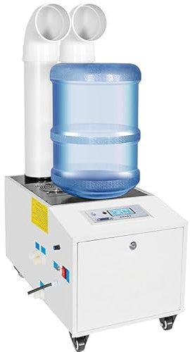 Ultrasonic Industrial Agricultural Humidifer 21L/H (5.55Gal/H) Stainless Steel Smart Commercial Humidifier Large Volume Automatic Mist Cooling Sprayer Airflow for Warehouse Greenhouse Garden