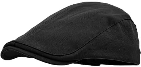 Schirmmütze Herren Baumwolle Schiebermütze Atmungsaktiv Einstellbare Barett Cap Stil Schiebekappe Gatsby Cap Cabbie Flatcap für Freizeit Jagd Retro