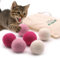 Miauff® Filzbälle für Katzen 6er Set aus 100% Wolle Handgemachtes, nachhaltiges Spielzeug für Katzen, Katzenspielzeug/Spielbälle aus Filz (rosa)