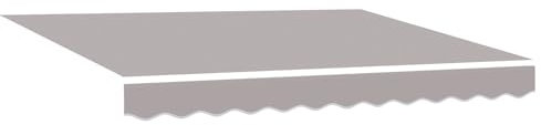 vidaXL Tela de Reemplazo de Toldo para Estructura de 3x2.5 m Gris Claro