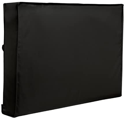 Operitacx Funda Para Tv Resistente Intemperie y Microfibra Para Exteriores 50-52 Pulgadas Negra, Cubierta y Protectora Para Televisión Exterior Uso Jardín y Patio