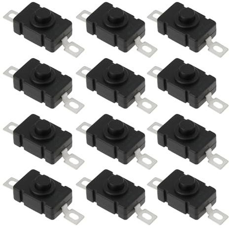 OTOTEC 40 Mini Interruptores Pulsadores KAN-28 de 1,5 A Y 250 V para Linterna (17,8 X 11,8 X 33 Mm)