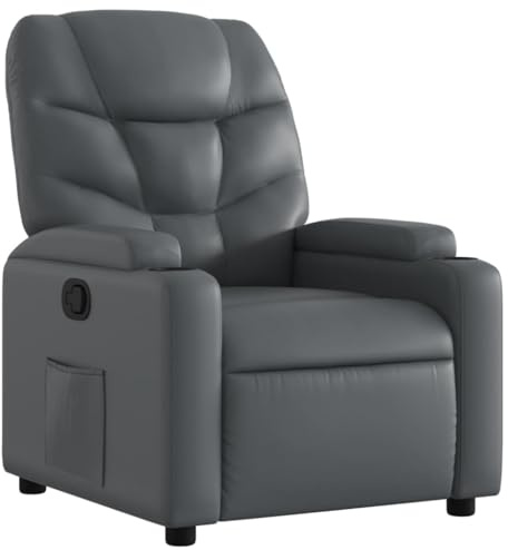 vidaXL Relaxsessel Grau Kunstleder