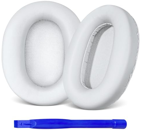 Aurivor Earpads Replacement for Sony WH-CH720N Headphones, Ear Pads Cushions Compatible with WH-CH710N / WH-RF400 / WH-XB900N / MDR-RF895RK, Covers with Protein Leather, High Density Foam (White)