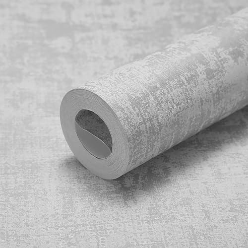 Anttyscar 6 Rolle Betonoptik Tapeten Grau Beton Effekt Tapete Betontapete Industrial Vintage Beton Optik Tapete Livingwalls Vliestapete Zement Putz Motivtapete für Wohnzimmer, Flur, Schlafzimmer