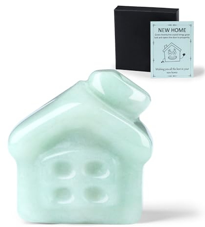 AWARDSEN Housewarming Gifts for New Home Owners Mini Green House Ornament | Blessing Unique New House Gift for Friends, Couple, Family (with new home card) 2026 Poket Hug Stone Ornament
