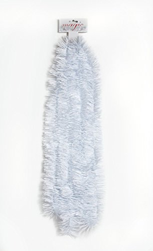 Girlande 270 x 7,5cm weiß-Zauberhaftes-Glitzern-u-Funkeln-am-Weihnachtsbaum Gir glitzernde/funkelnde Atmosphäre auf Ihrem Weihnachtsbaum