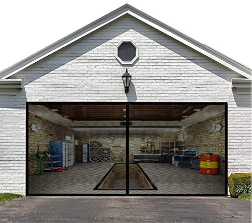 Zanzariera magnetica rinforzata in fibra di vetro per garage, 4,6 x 2,8 m, per garage 2 auto