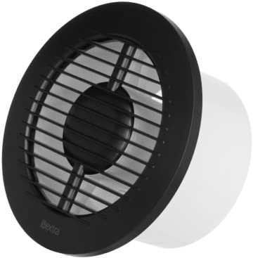 EUROPLAST Ø 125mm Bathroom Extractor Fan with Round Front - 5 inch Extractor fan Bathroom - Anthracite Extractor Fan kitchen, garage, bathroom - Ventilation Fan