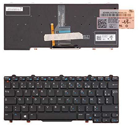 Clavier Français AZERTY pour Dell Latitude E5250 E5270 E7250 Backlit pc Portable Laptop Replacement Keyboard