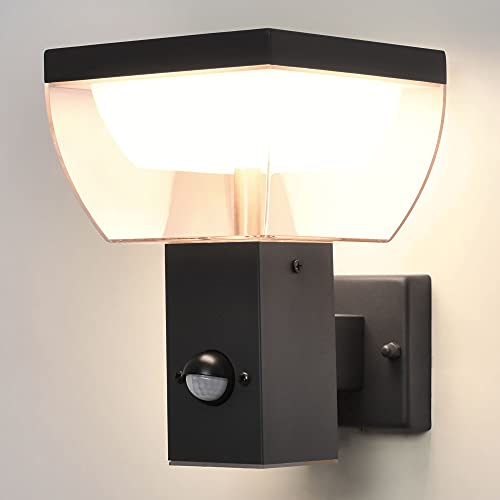 max K O M F O R T LED Aussenwandleuchten mit Bewegungsmelder Anthrazit eckig MA-310S SET (Wandleuchte mit Sensor)