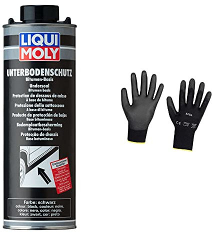 Iloda Original Liqui Moly 1l Unterbodenschutz Bitumen schwarz 6112 Schutzhandschuhe