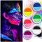 12 colori eyeliner neon uv, eyeliner tutti i colori, Vernice Fluorescente Colorato Neon Kit per Pelle Viso Corpo Colore UV Fluo sotto la Luce Nera(Non Tossico)
