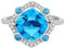 ZLING Ring Aus Reinem 925er Sterlingsilber, Großer Rhombischer Aquamarin, Ringe Für Frauen, Männer, Schmuck, Eheringe, Geschenk