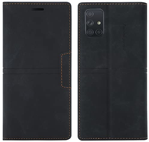 OKZone Kompatibel mit Samsung Galaxy A91/S10 Lite/M80S Hülle, Handyhülle Samsung A91/S10 Lite/M80S Wallet PU Leder Kartenfach Magnet Klappbar SchutzhülleS Hülle Flip Case Cover Klapphülle (Schwarz)