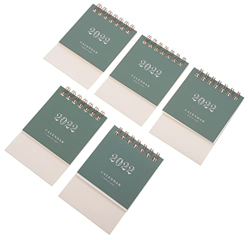 ABOOFAN 5pcs 2022 2022 Desk Calendar Mini Monthly Desktop Calendar Refrigerator Calendar Mini Desk Calendar Desktop Calendar 2022 Calendar 2022 Monthly Wall Small Table Office Paper Fold