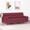Cozynest 3-Sitzer-Sofa mit Zierkissen Weinrot 180 cm Stoff Liegesofa für Wohnzimmer, Polstersofa Sessel Relaxsofa Loungesofa Relaxcouch