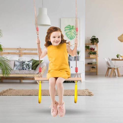 HYGRAD Kids Trapeze Bar With Gym Rings Outdoor Kids Gym Toy Activity Swing Climbing Frame Childrens Activity Outdoor Climbing Activities Fun Outdoor Kids Play Equipment UK (Trapeze Bar)
