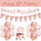 Girls 16th Birthday Decorations Rose Gold Sweet Sixteen Birthday Decorations Girls Happy 16th by RichMoho