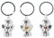 Lot de 3 Porte-clés Ange Gardien avec Cœur Porte-Bonheur Shiny, Porte-clés Cœur Cadeau porte-bonheur pour Examens Voiture Jolie Idée Cadeau pour Femmes Petite Amie Collègues Amies Mère Sœur