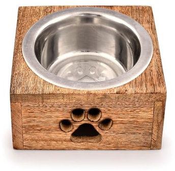 Mahasu Cat Feeder Cat Bowl, Modern Cute Weighted Food Water Bowl for Pet Food Dish Holder (5.75 x 5.75 x 2.75)