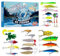 Angel Adventskalender 2024 Männer, Weihnachtskalender 2024 Fishermans Angler Fishing Set 24 Tage Angelkalender Angeln Köder Countdown Kalender Adventskalender für Erwachsene Teenager Jungen (A)