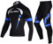 VeloZenith Herren Thermo Fahrradtrikot Set Winter Thermo Fahrrad Jacke + Hose Set wasserdicht Winddicht Atmungsaktiv Fahrradhose Lang mit 3D Sitzpolster für Outdoor Radfahren