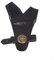 CNANRNANC Longbow Bowhand 2-Finger-Handschuh, weiches Leder, Handschutz, Retro-Muster, Nieten, verstellbare Schnalle, Schwarz