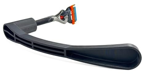 Rasoir arrière pour homme - Ergonomique - Extension de rasage du dos - Compact - Facile à transporter - Prolongé - Rasage du dos pour homme (26 cm - Longueur)