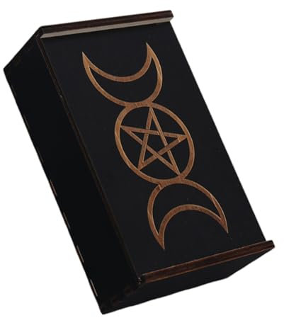 Tarocchi Deck Case Organizzatore di carte da gioco Scatola di immagazzinaggio Porta mazzo di tarocchi Scatola di carte di legno